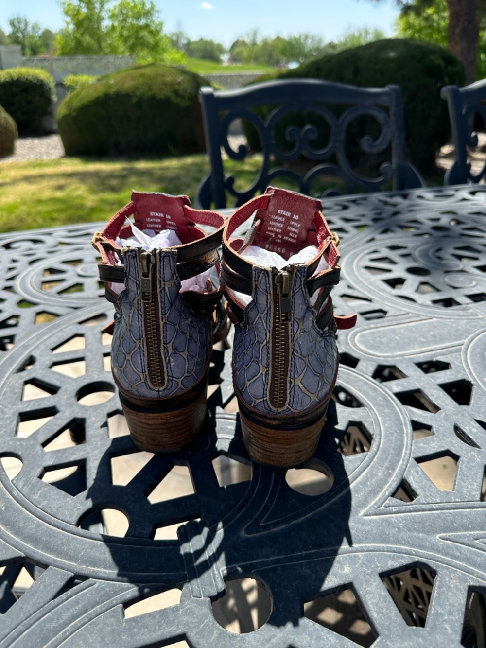 Freebird by Steven
Blue, Purple Croc, and Brown Straps Ankle Booties - Picture 4 of 6